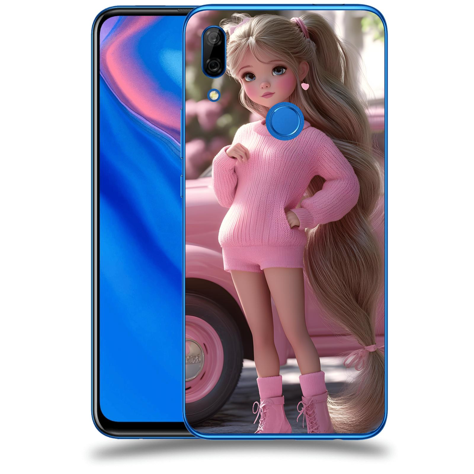 ACOVER Kryt na mobil Huawei P Smart Z - Girl with pink car