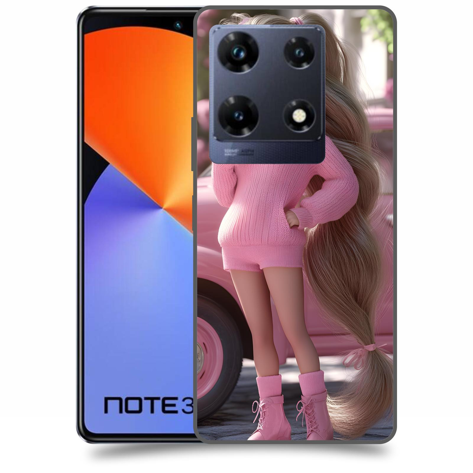 ACOVER Kryt na mobil Infinix Note 30 PRO - Girl with pink car