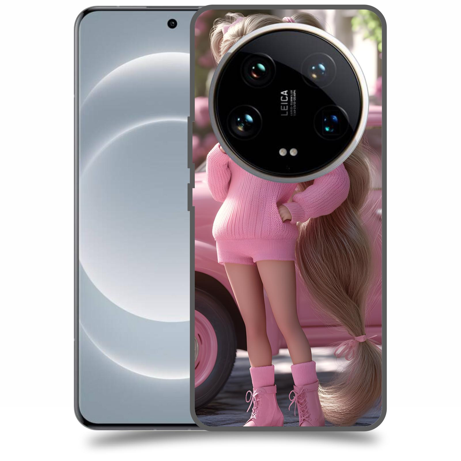 ACOVER Kryt na mobil Xiaomi 14 Ultra - Girl with pink car