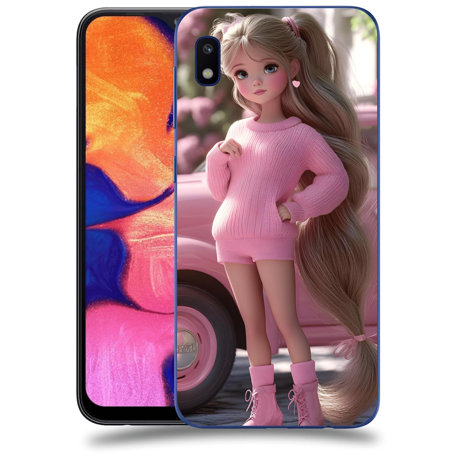 ACOVER Kryt na mobil Samsung Galaxy A10 A105F - Girl with pink car