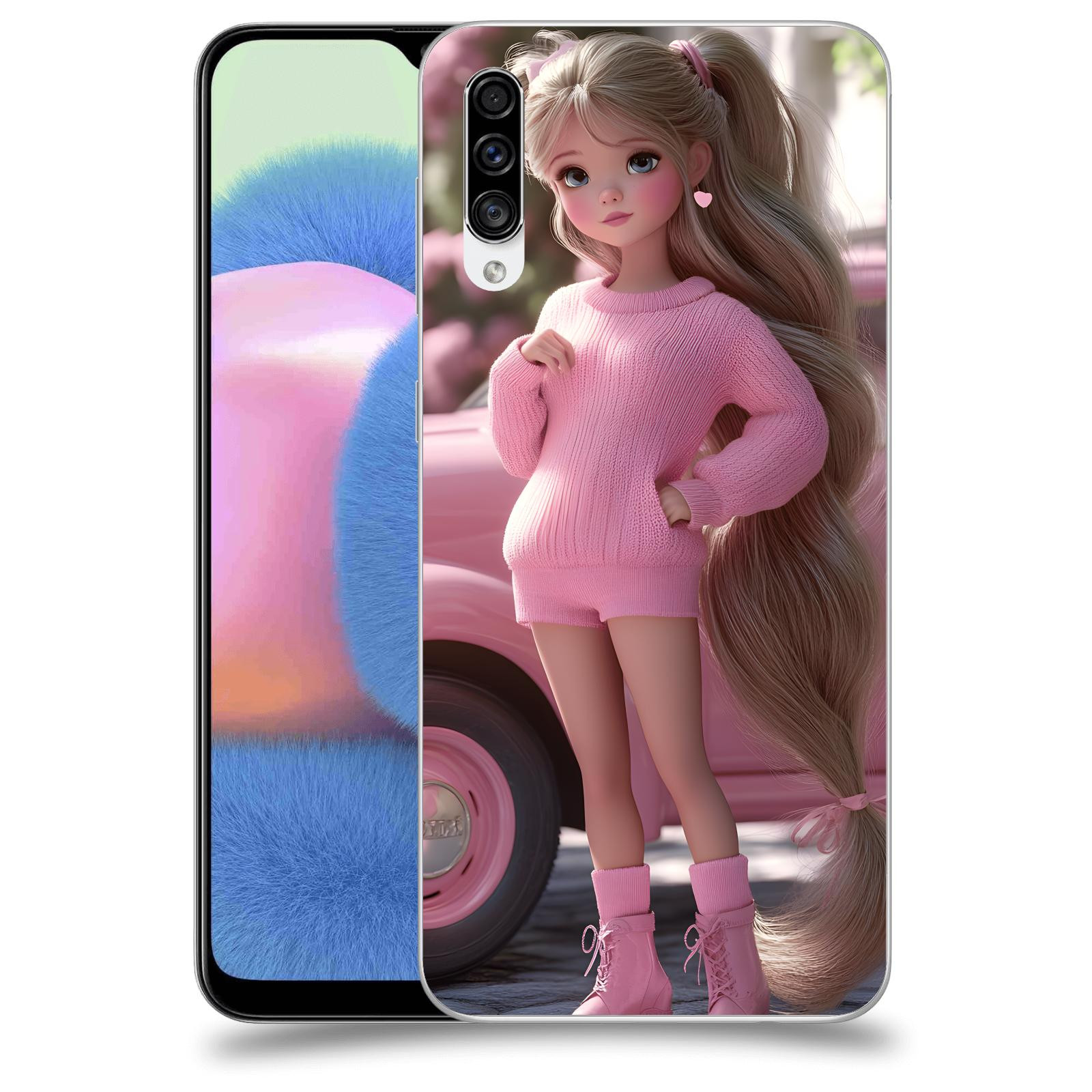 ACOVER Kryt na mobil Samsung Galaxy A30s A307F - Girl with pink car