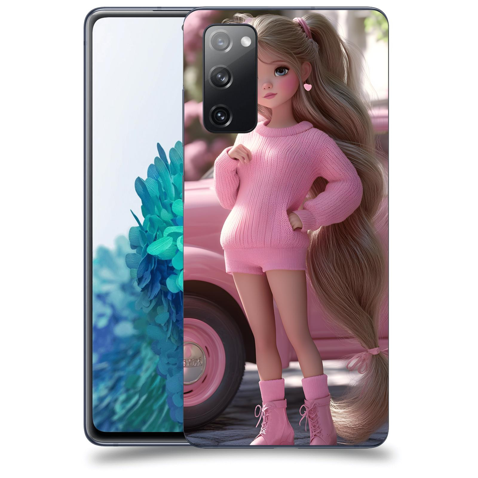 ACOVER Kryt na mobil Samsung Galaxy S20 FE - Girl with pink car
