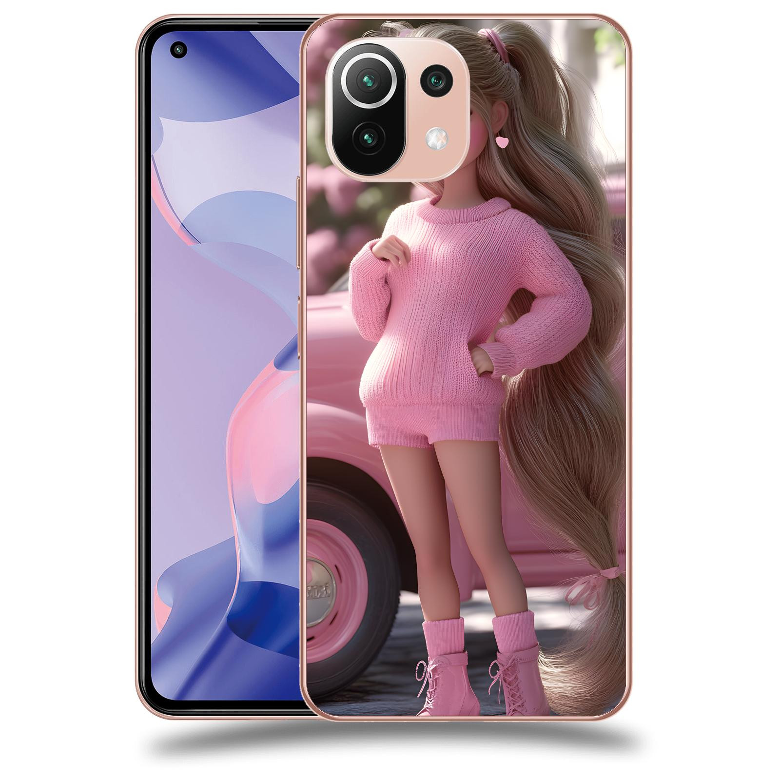ACOVER Kryt na mobil Xiaomi 11 Lite 5G NE - Girl with pink car