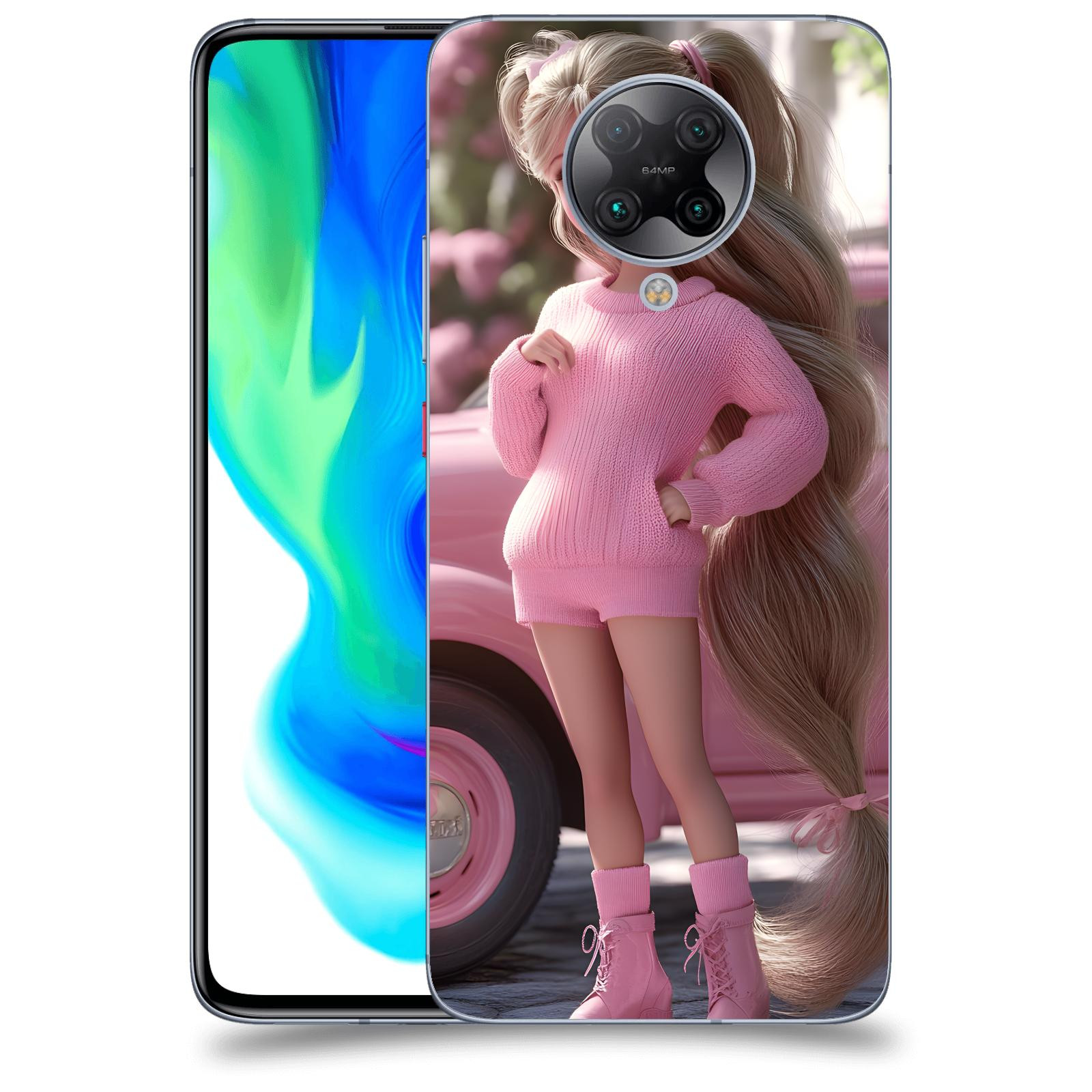 ACOVER Kryt na mobil Xiaomi Poco F2 Pro - Girl with pink car