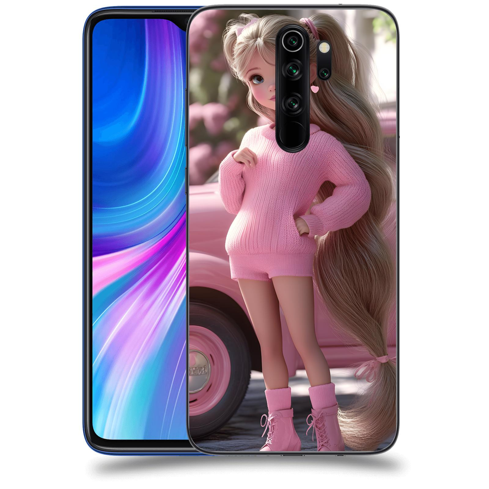 ACOVER Kryt na mobil Xiaomi Redmi Note 8 Pro - Girl with pink car