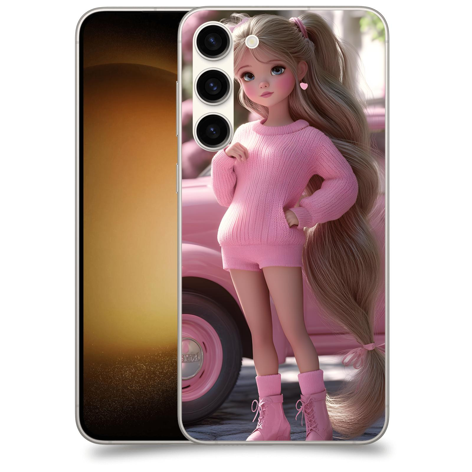 ACOVER Kryt na mobil Samsung Galaxy S23+ 5G - Girl with pink car