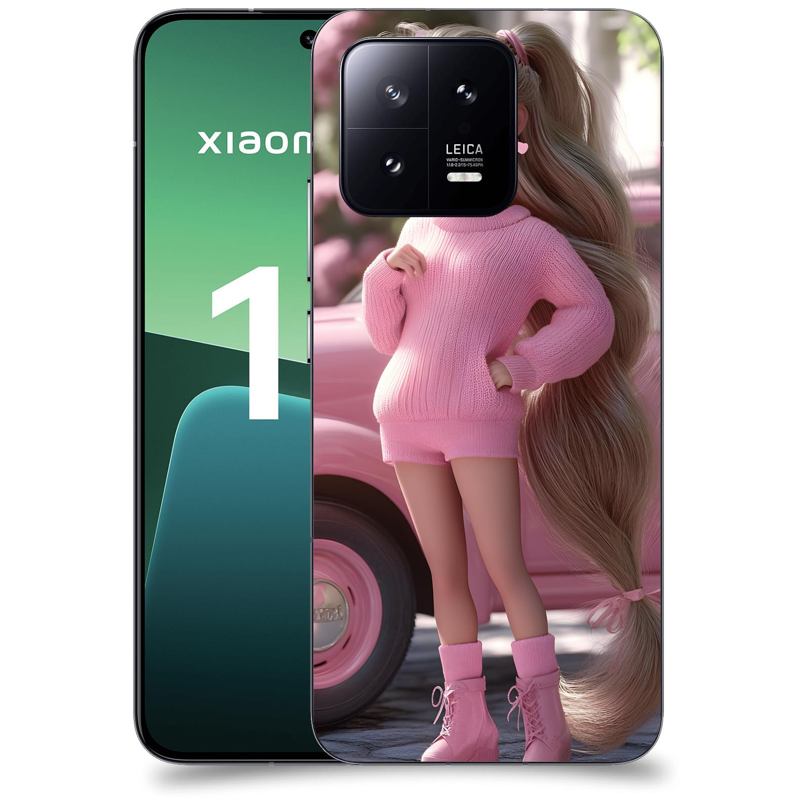ACOVER Kryt na mobil Xiaomi 13 - Girl with pink car