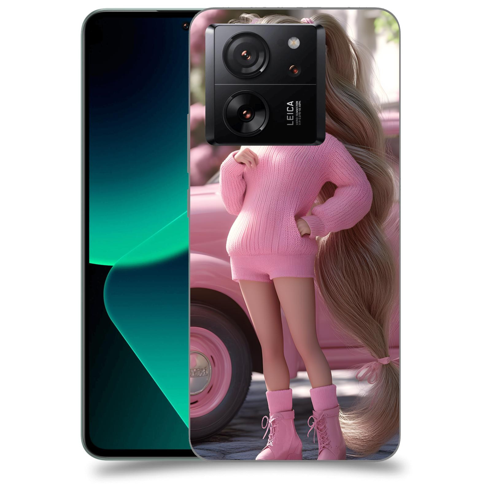 ACOVER Kryt na mobil Xiaomi 13T pro - Girl with pink car
