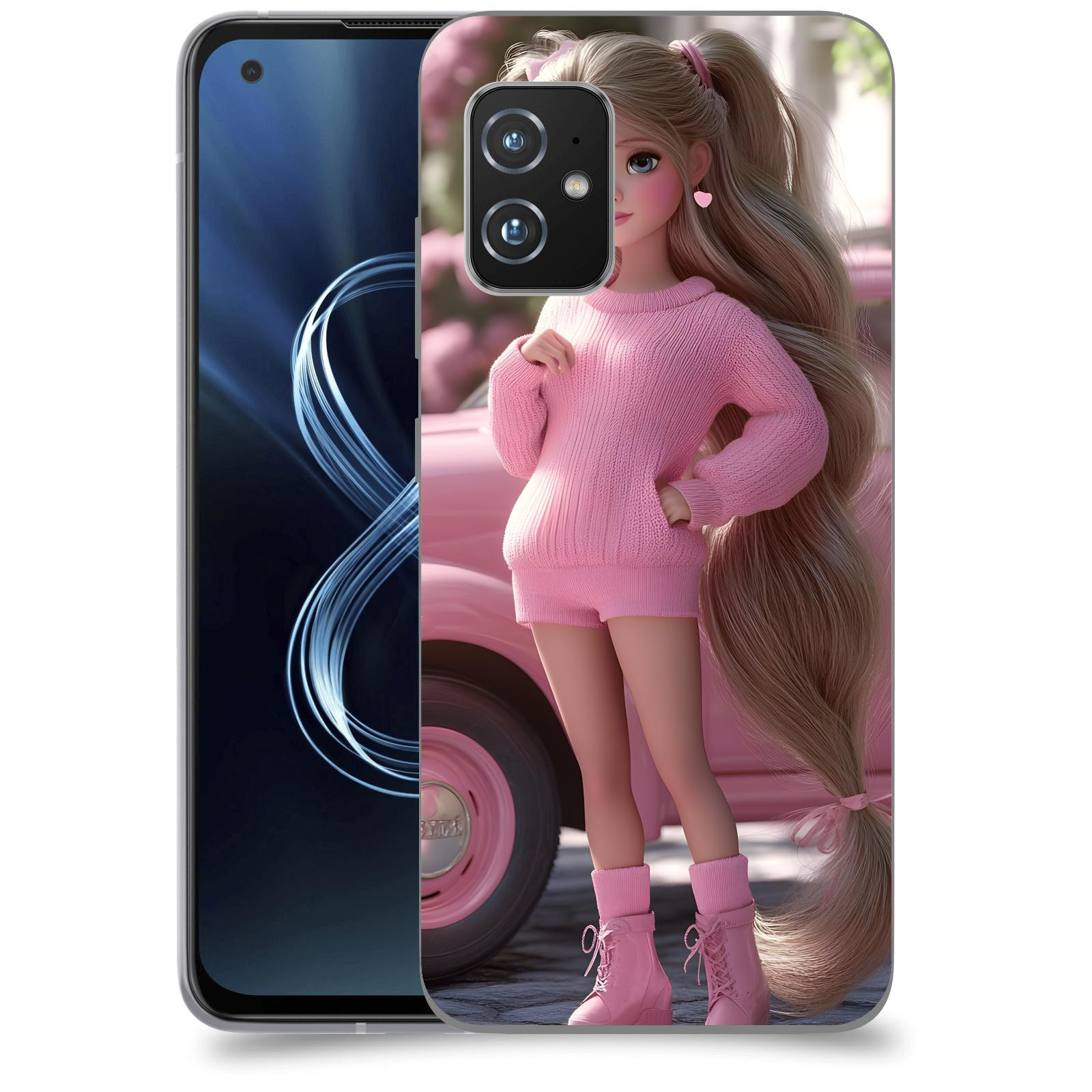 ACOVER Kryt na mobil Honor Magic5 Lite 5G - Girl with pink car