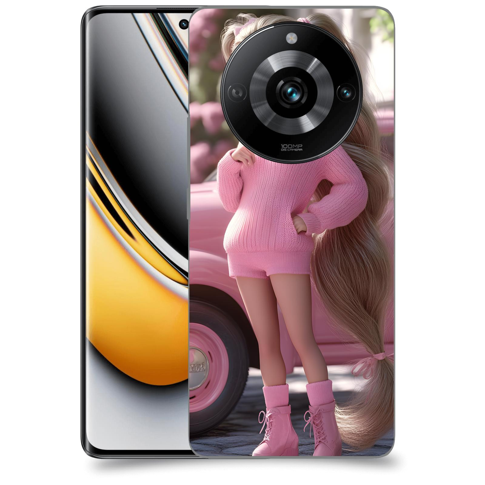 ACOVER Kryt na mobil Realme 11 Pro 5G - Girl with pink car
