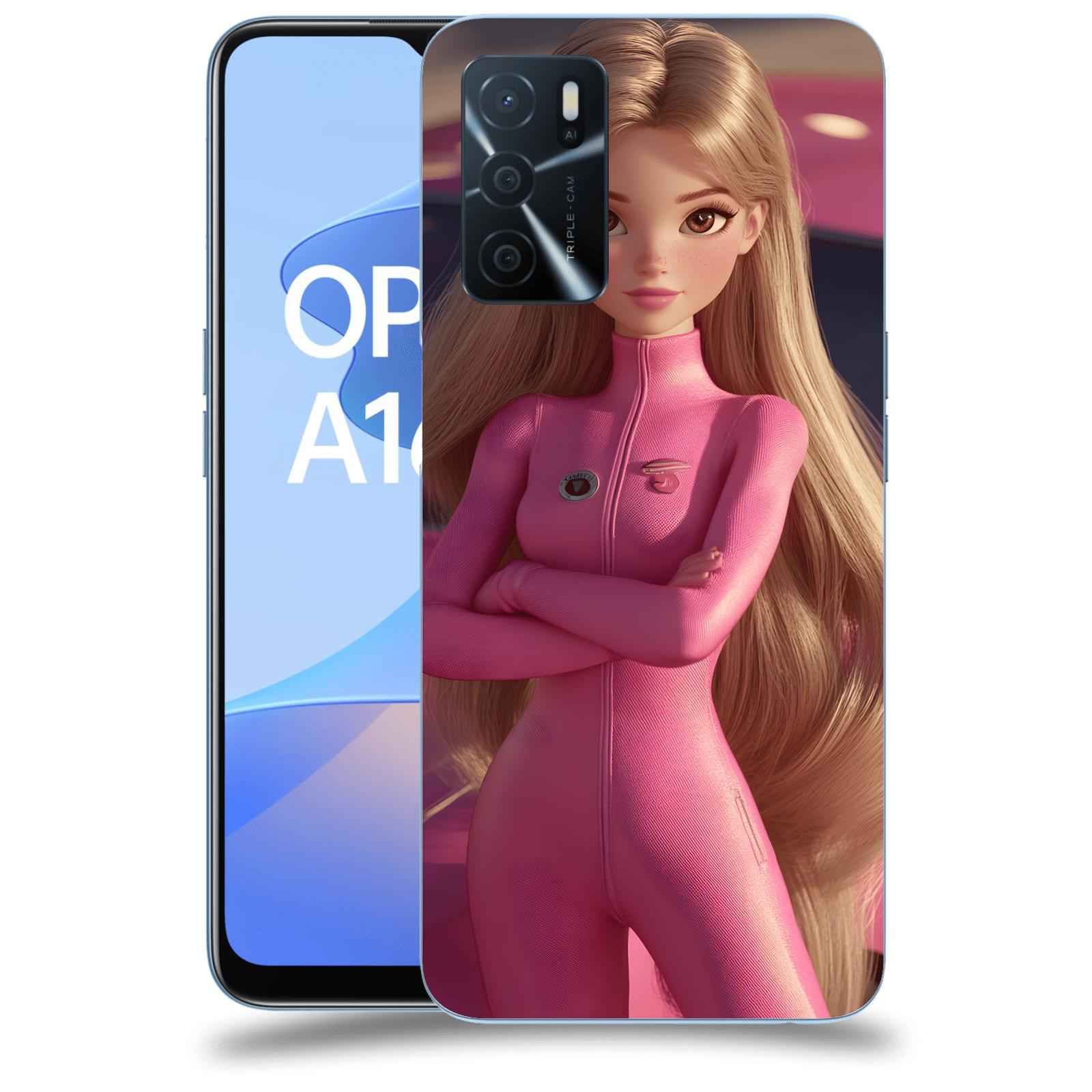 ACOVER Kryt na mobil OPPO A16s - Pink girl