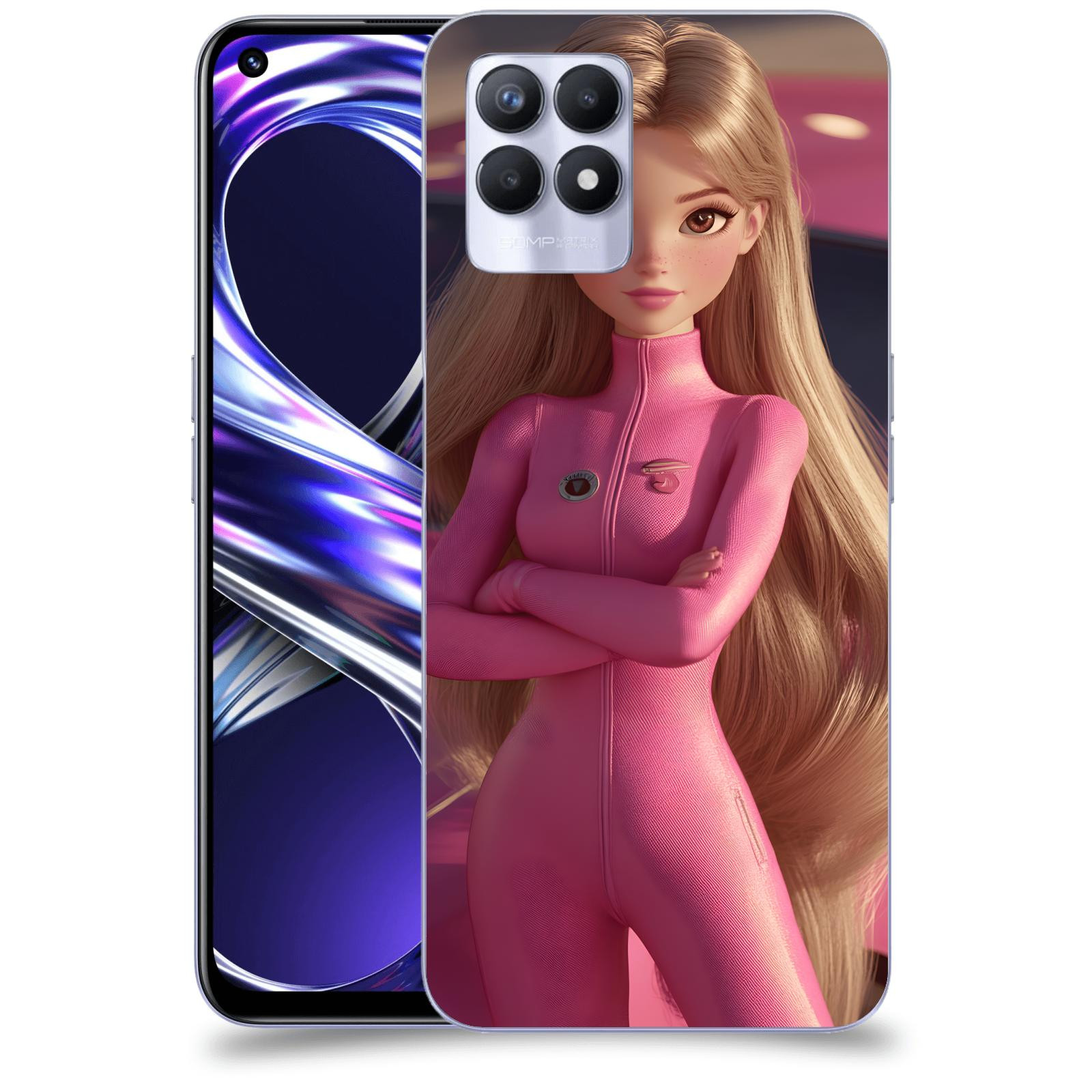 ACOVER Kryt na mobil Realme 8i - Pink girl
