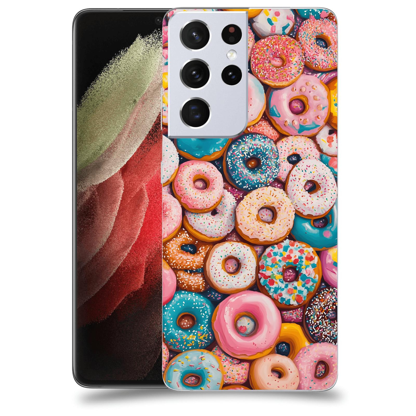 ACOVER Kryt na mobil Samsung Galaxy S21 Ultra 5G G998B - Donuts