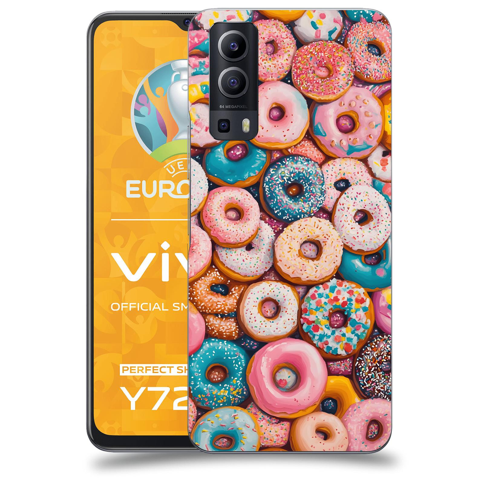 ACOVER Kryt na mobil Vivo Y72 5G - Donuts