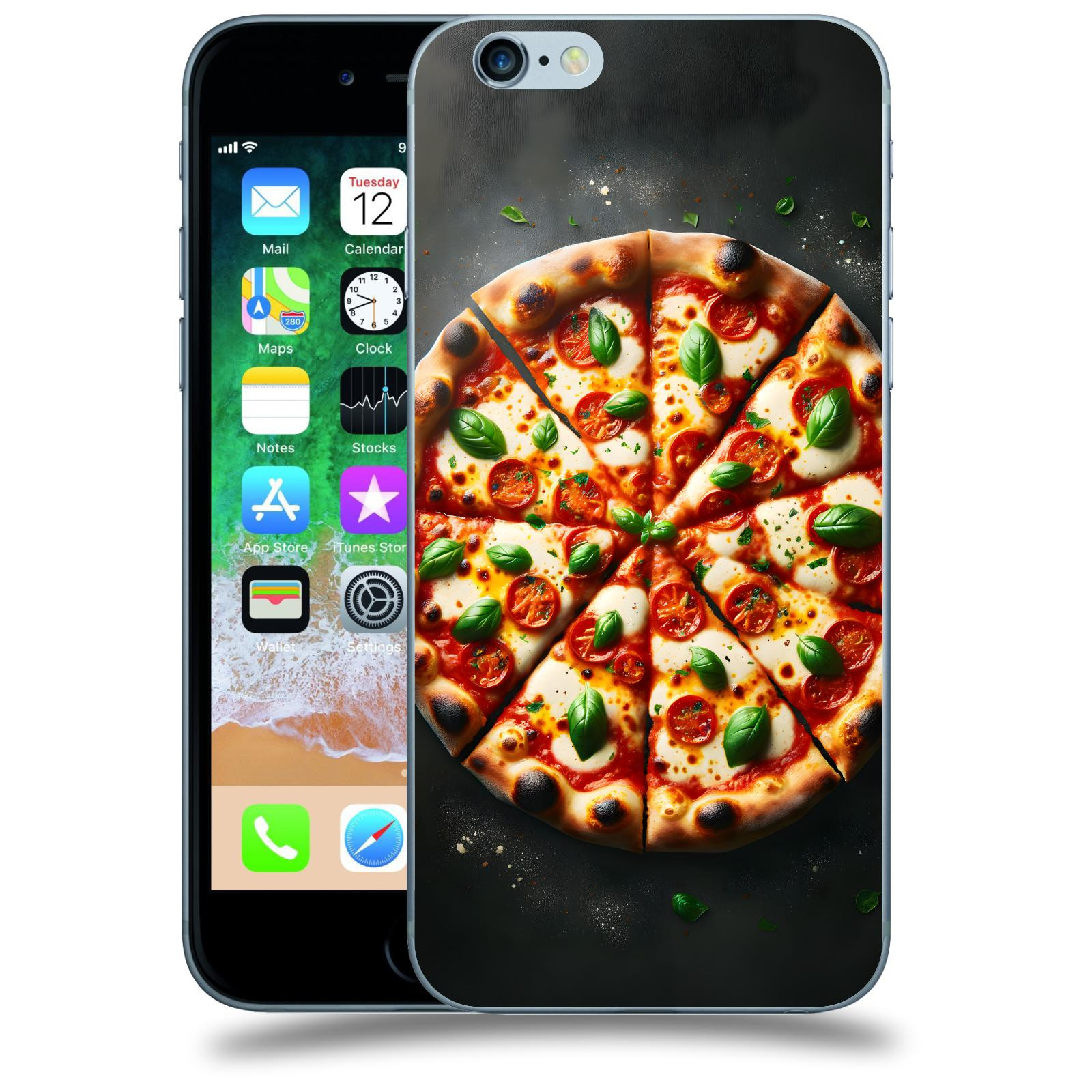 ACOVER Kryt na mobil Apple iPhone 6/6S - Pizza