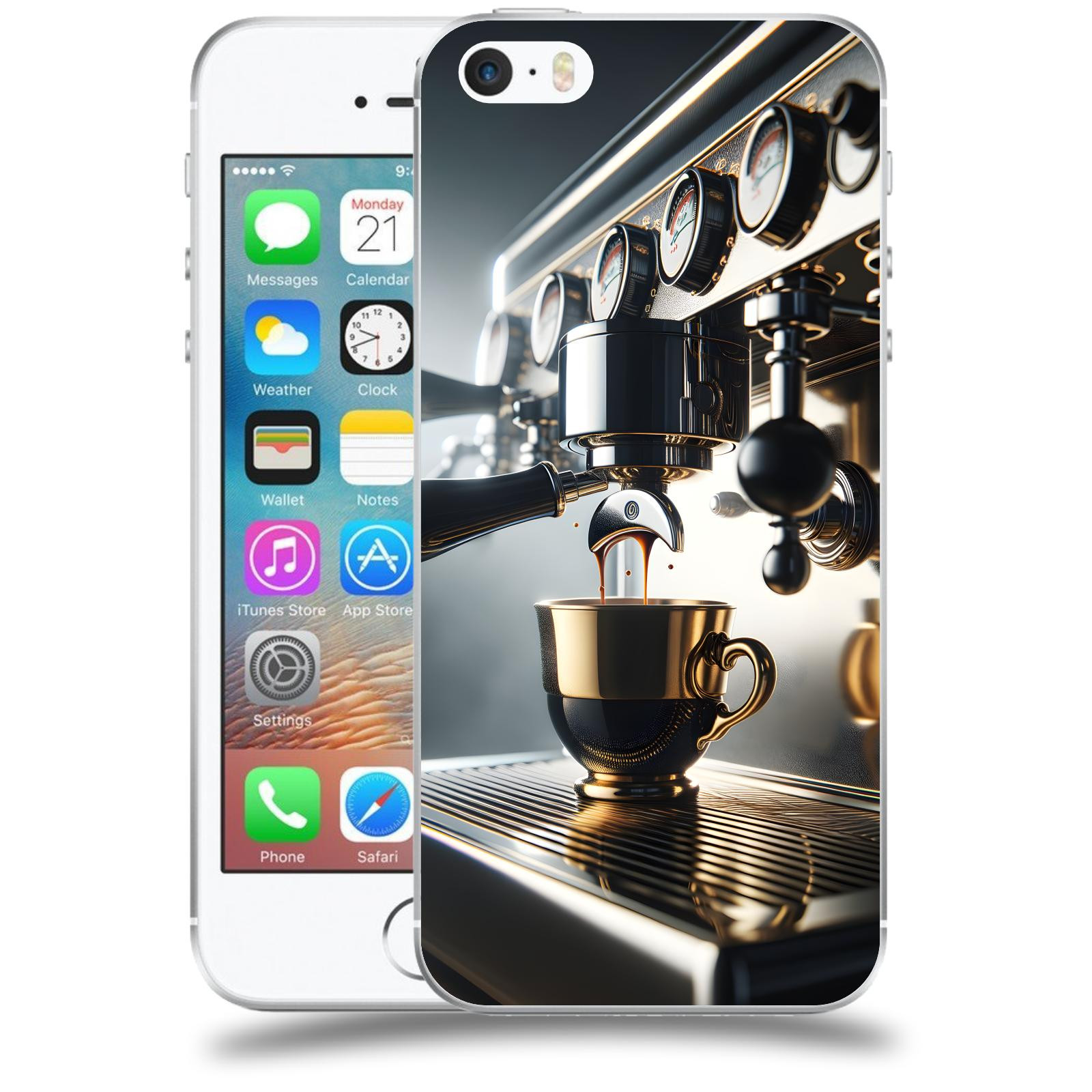 ACOVER Kryt na mobil Apple iPhone 5/5S/SE - Coffee maker