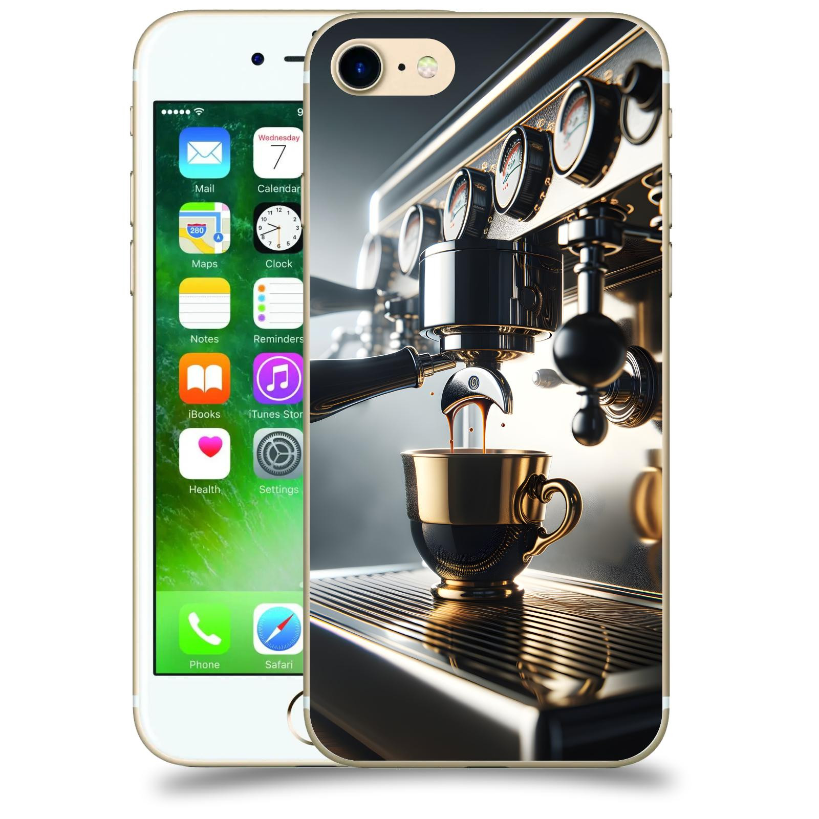 ACOVER Kryt na mobil Apple iPhone 7 - Coffee maker