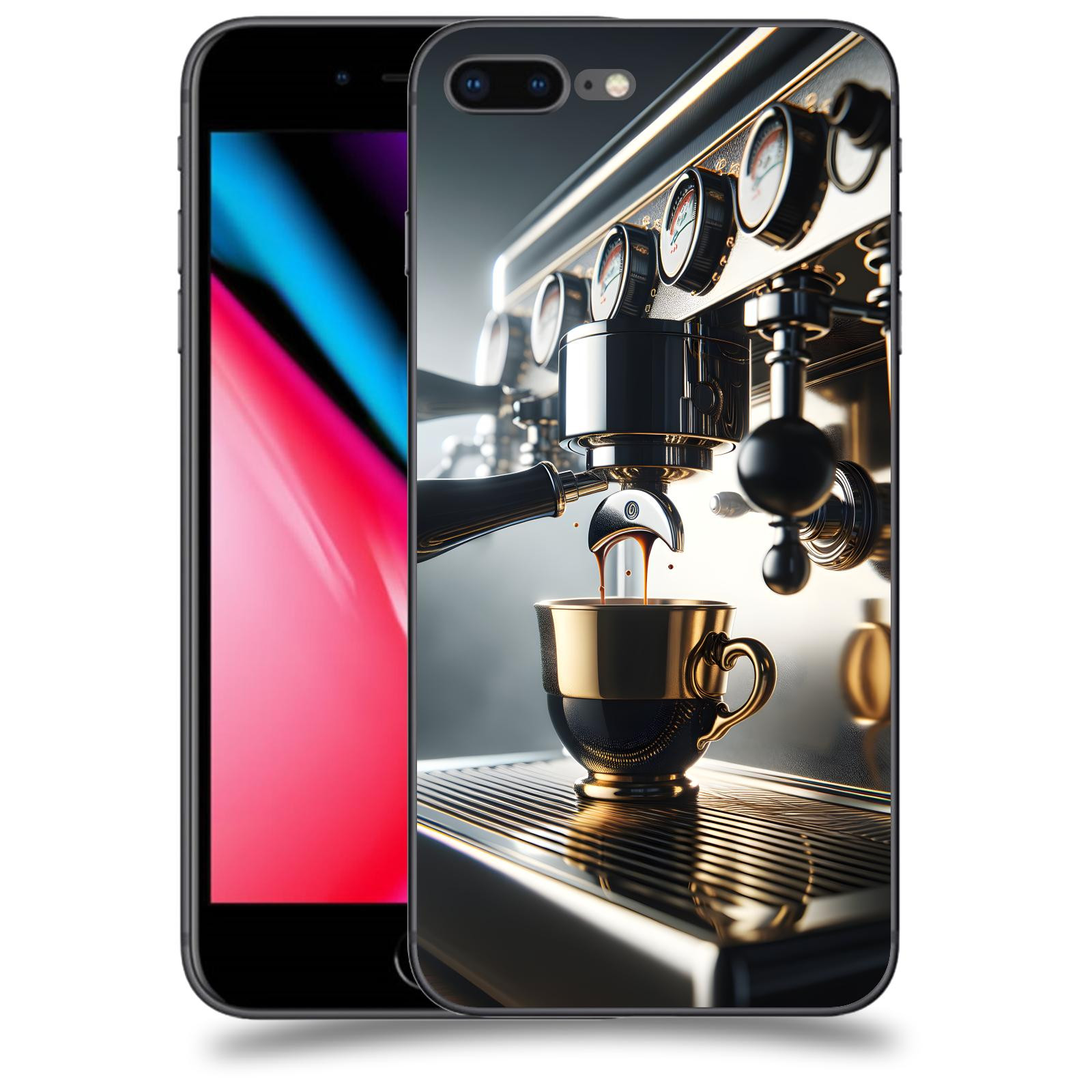 ACOVER Kryt na mobil Apple iPhone 8 Plus - Coffee maker