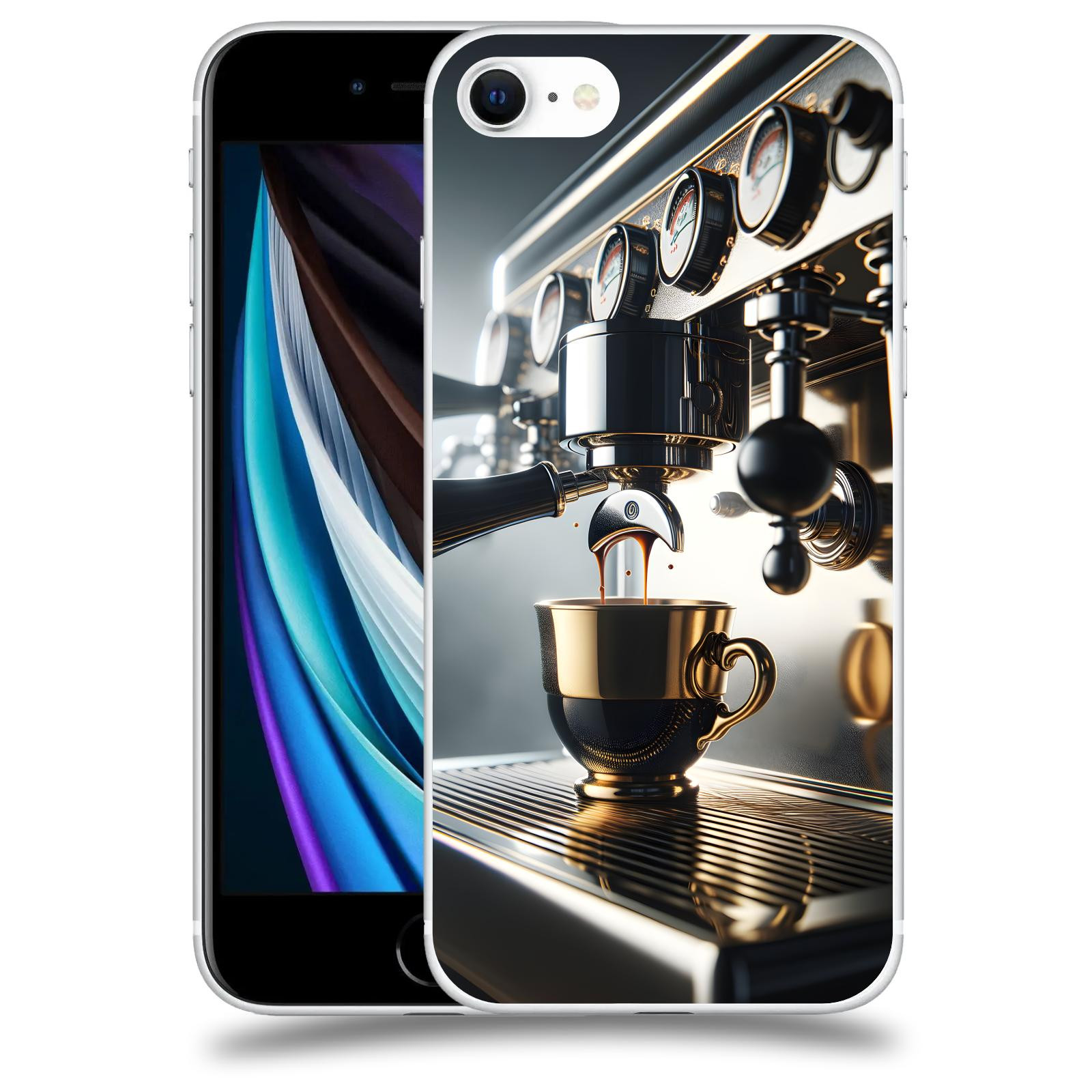 ACOVER Kryt na mobil Apple iPhone SE 2020 - Coffee maker