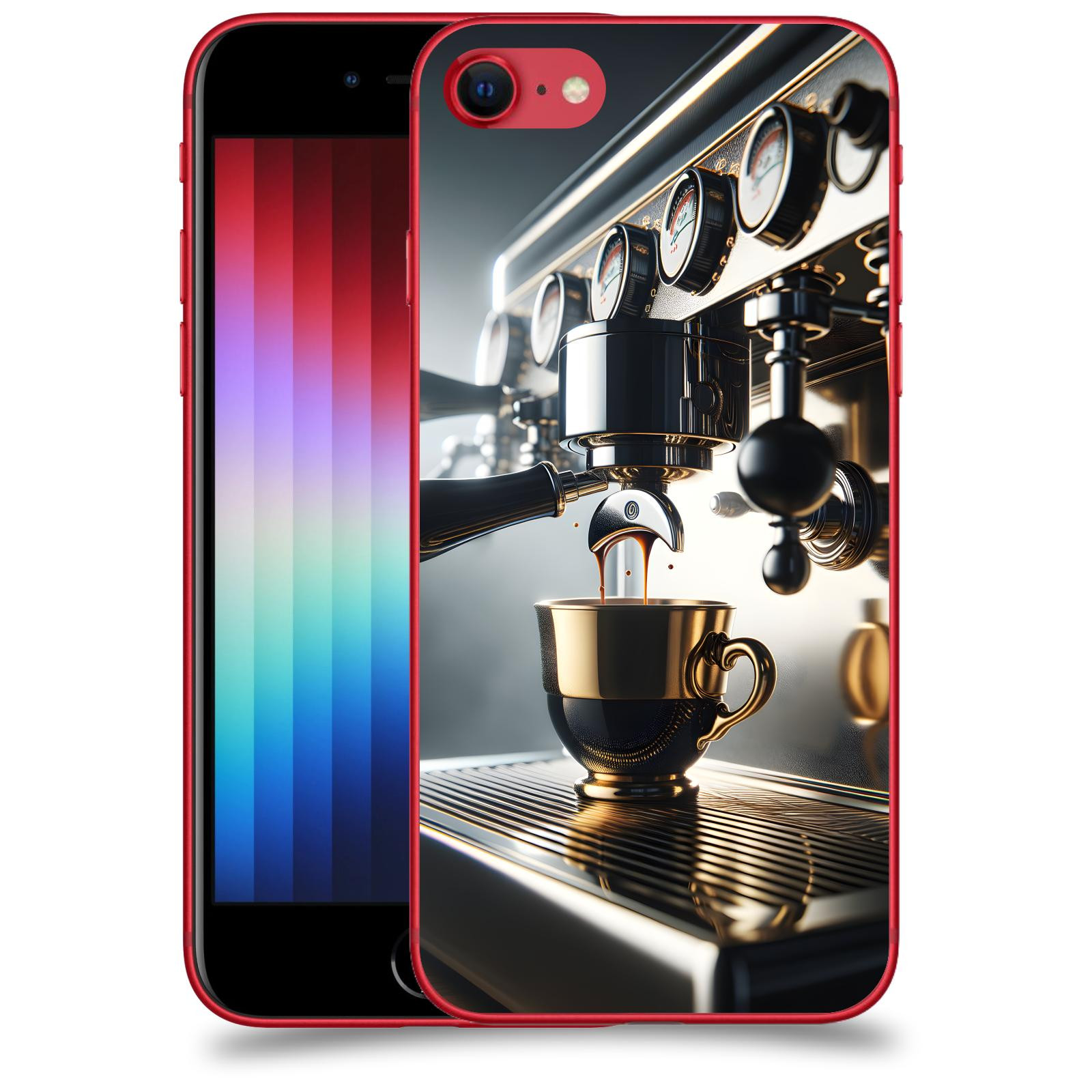 ACOVER Kryt na mobil Apple iPhone SE 2022 - Coffee maker