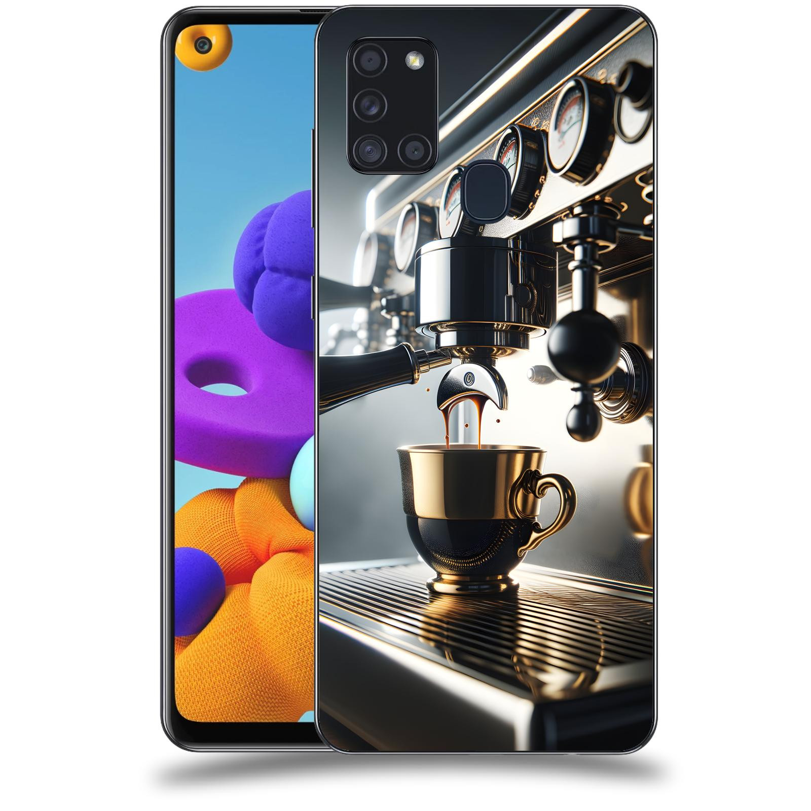 ACOVER Kryt na mobil Samsung Galaxy A21s - Coffee maker