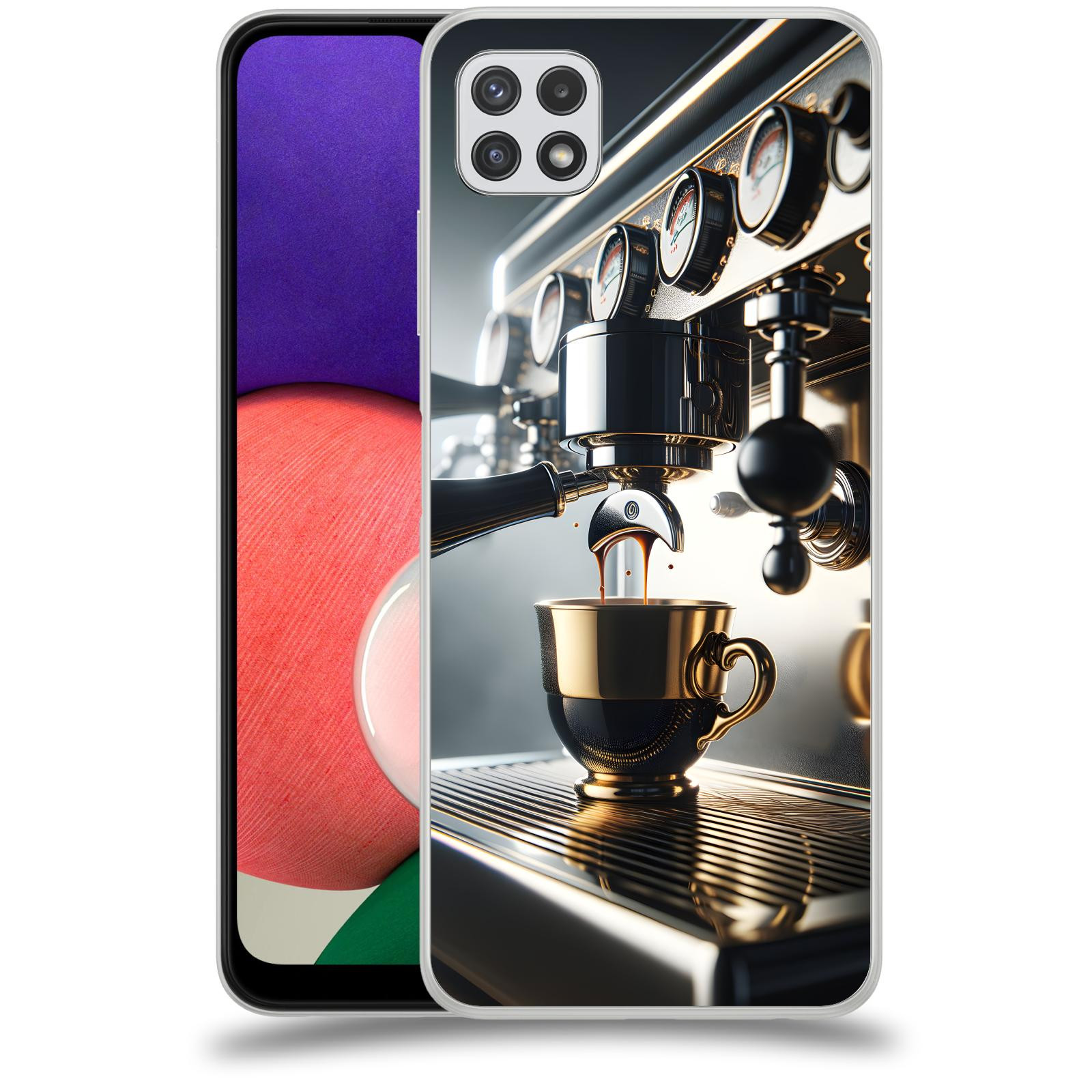 ACOVER Kryt na mobil Samsung Galaxy A22 A225F - Coffee maker