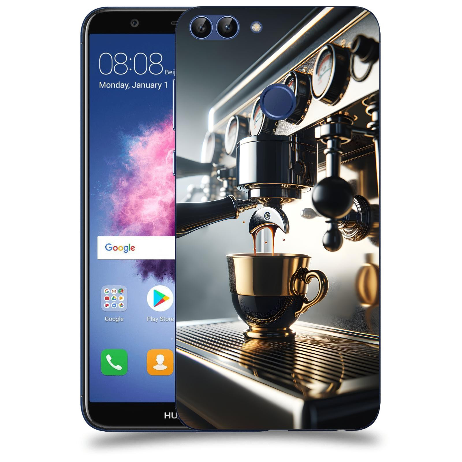 ACOVER Kryt na mobil Huawei P Smart - Coffee maker