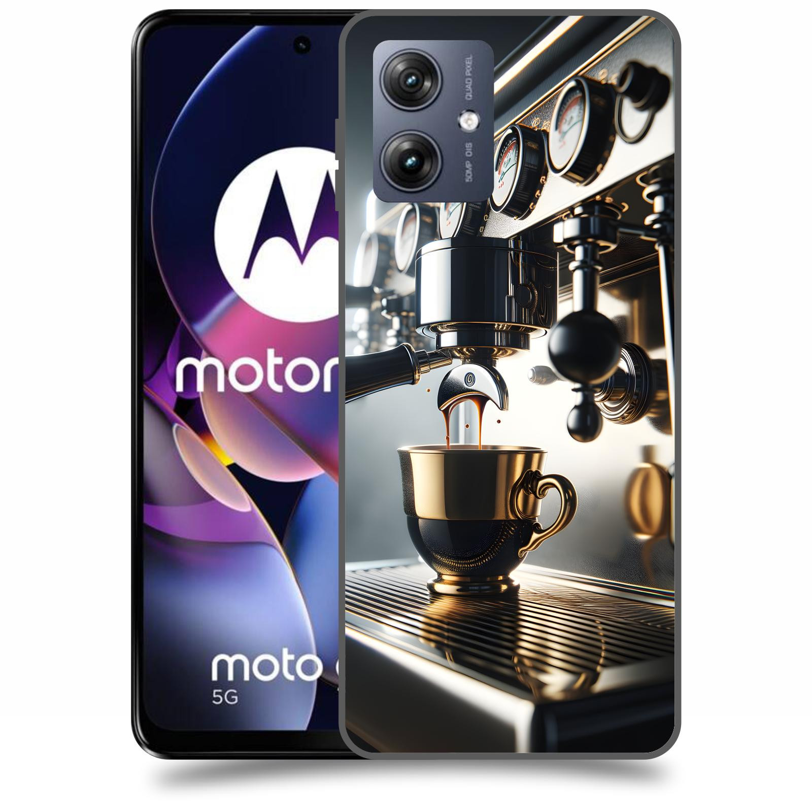 ACOVER Kryt na mobil Motorola Moto G54 5G - Coffee maker