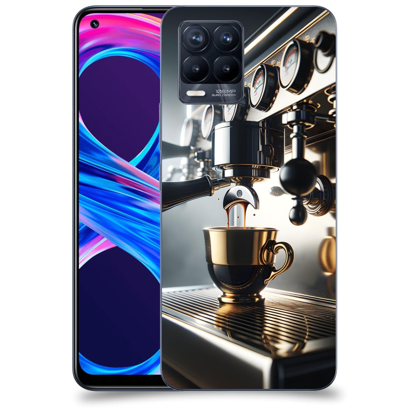 ACOVER Kryt na mobil Realme 8 Pro - Coffee maker