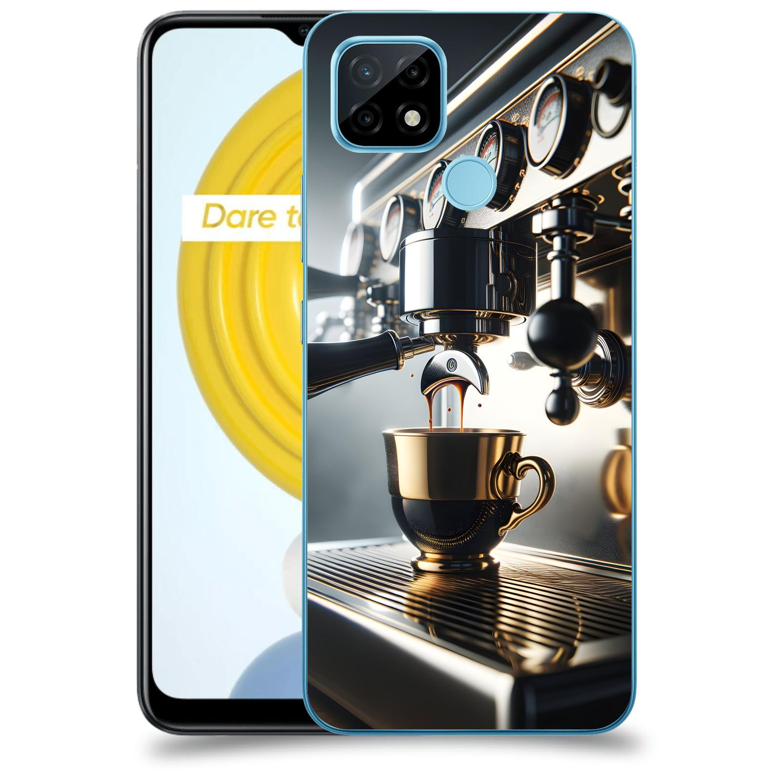 ACOVER Kryt na mobil Realme C21 - Coffee maker