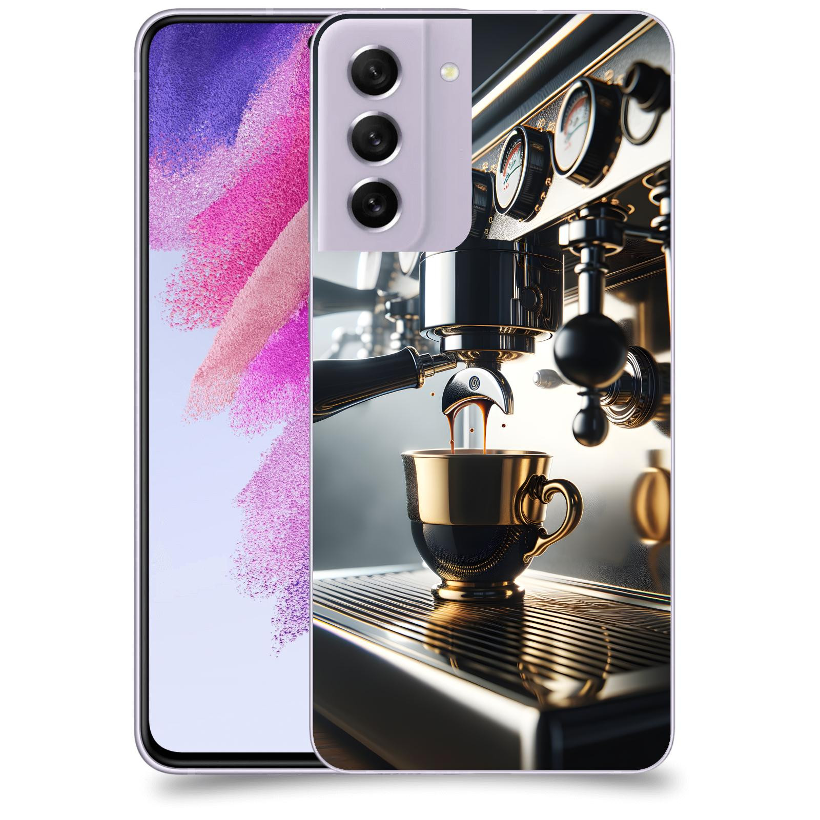 ACOVER Kryt na mobil Samsung Galaxy S21 FE 5G - Coffee maker