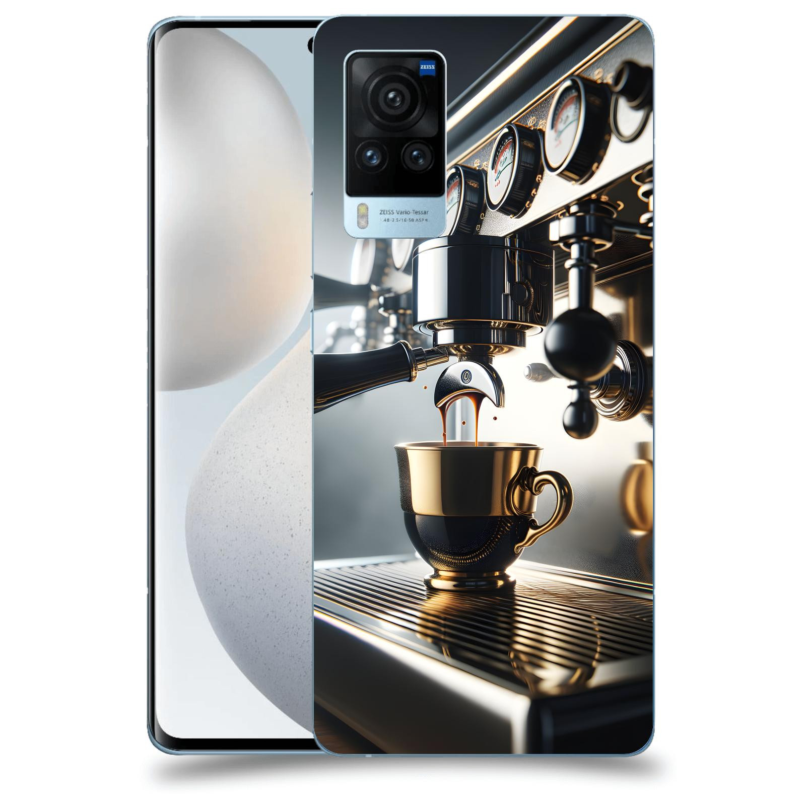 ACOVER Kryt na mobil Vivo X60 Pro 5G - Coffee maker