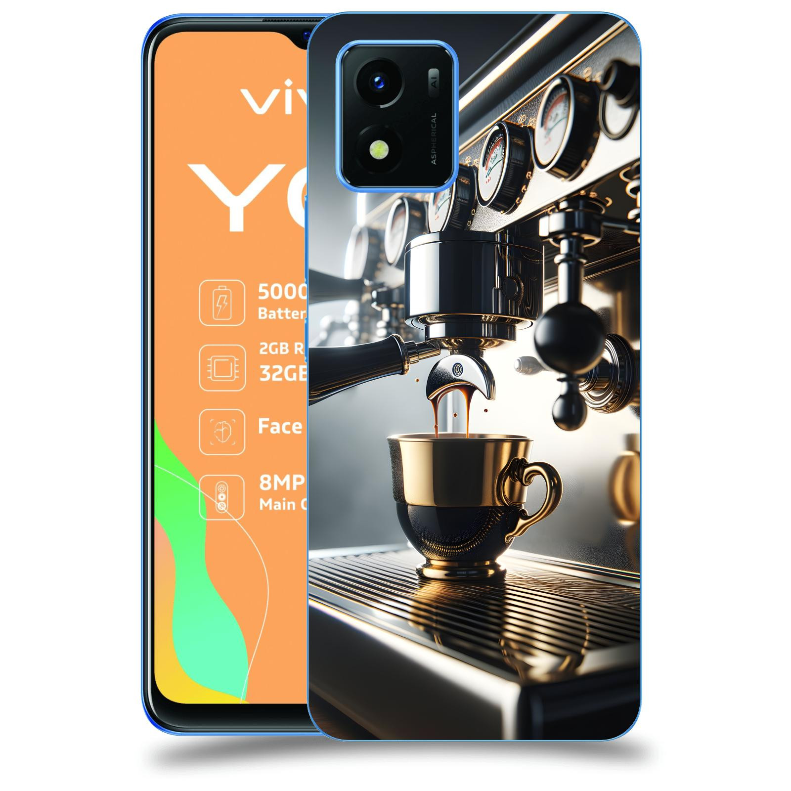 ACOVER Kryt na mobil Vivo Y01 - Coffee maker