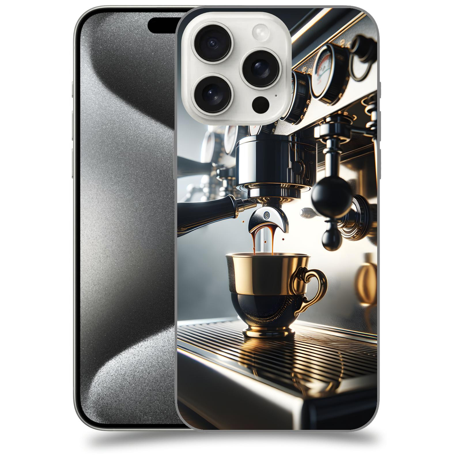 ACOVER Kryt na mobil Apple iPhone 15 pro max - Coffee maker
