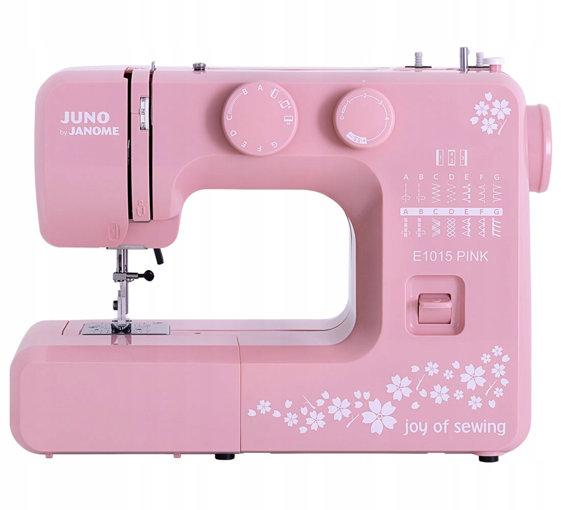 Šicí stroj Janome Juno E1015 Pink Růžový silný s výbavou