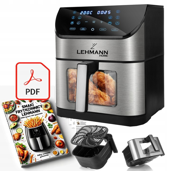 Vzduchová fritéza Lehmann LHODF-1880C, 8l, 1800W, 12 programů