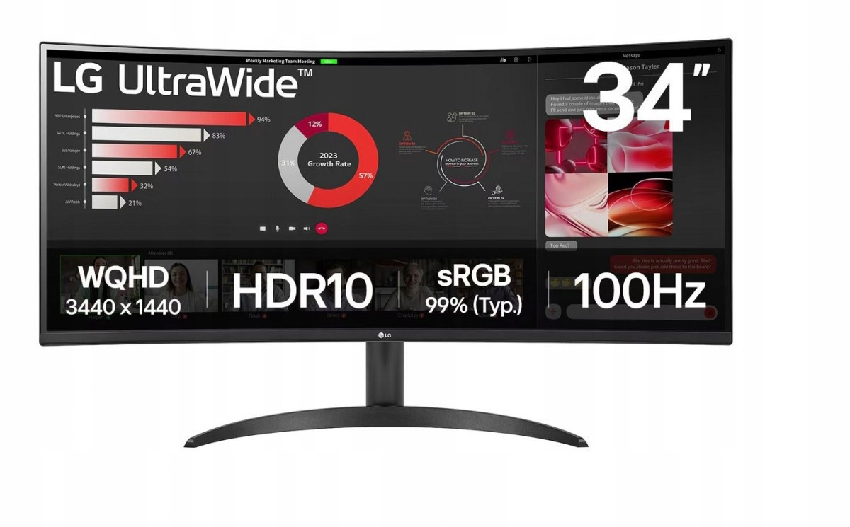 Monitor Lg Electronics Lg 34WR50QK-B 34palcový Ips