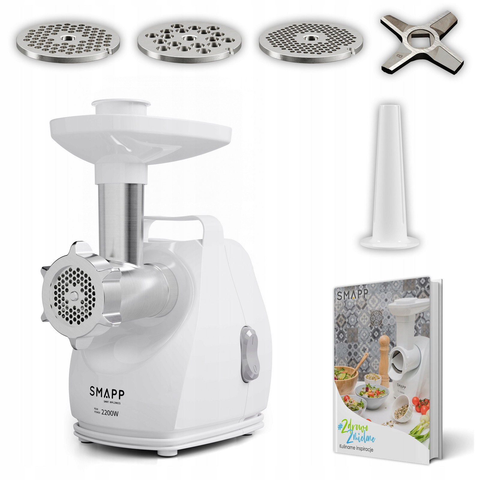 Mlýnek na maso Smapp 490.8 Bílý bílý 2200 W