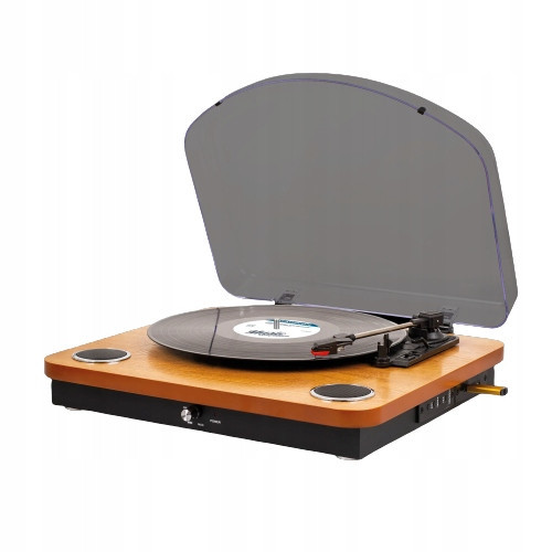 Retro gramofon přírodní dřevo ripování desek na Usb vestavěné reproduktory