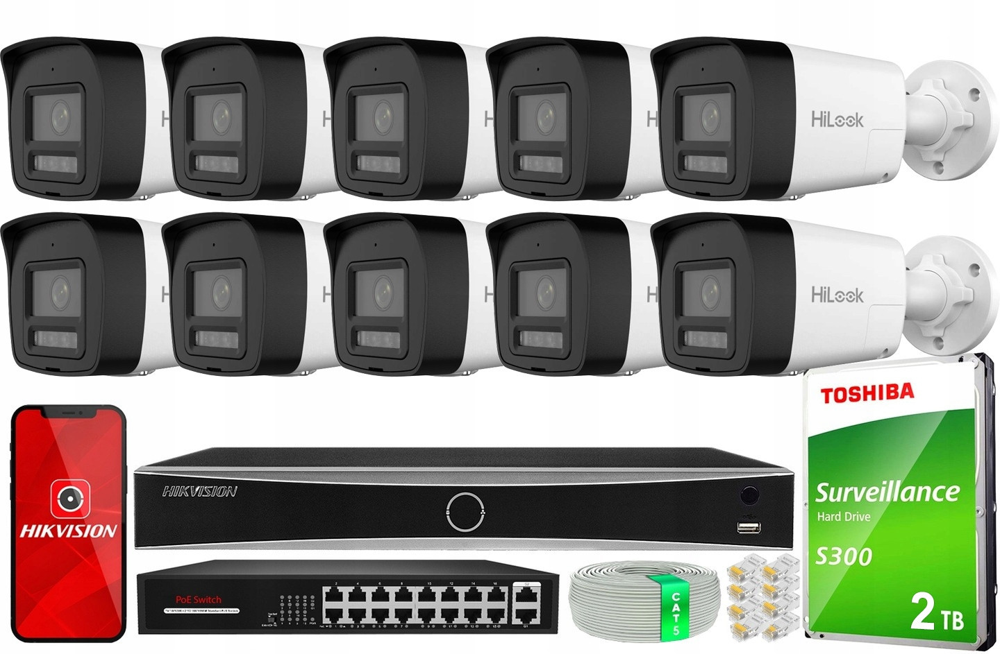 Ip monitorovací set 10 kamer 8Mpx Live Guard Nvr Hikvision DS-7616NXI-K2