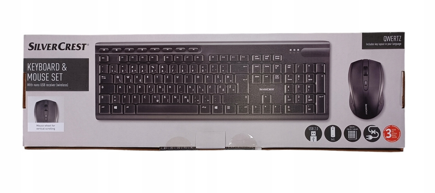 Silvercrest Klávesnice bezdrátová myš slovinské rozložení