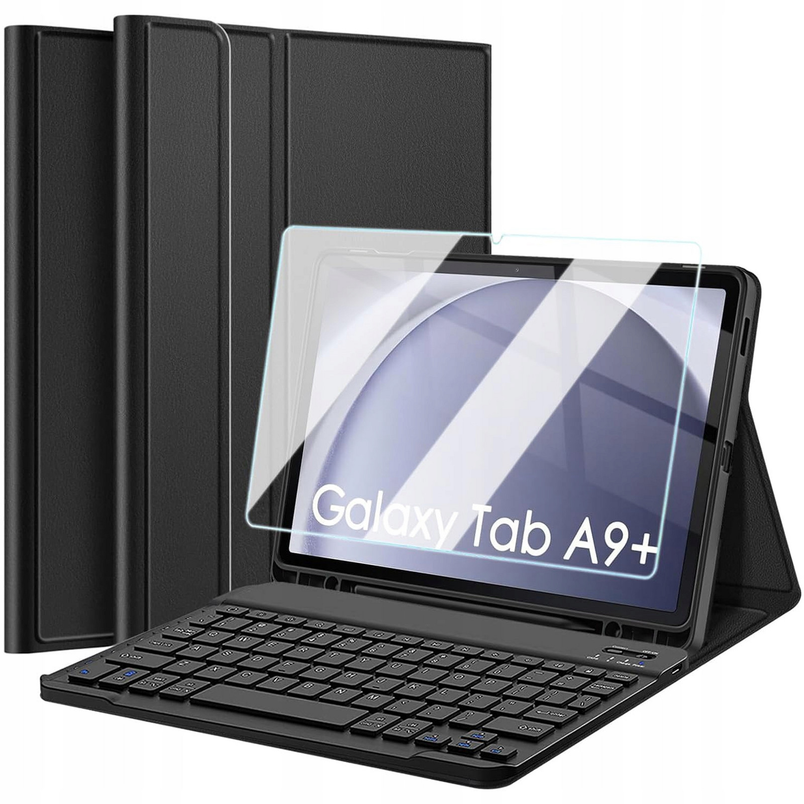 Pouzdro Case Keyboard Sklo pro Galaxy Tab A9+ Plus 2023 11 X210/X215/X216