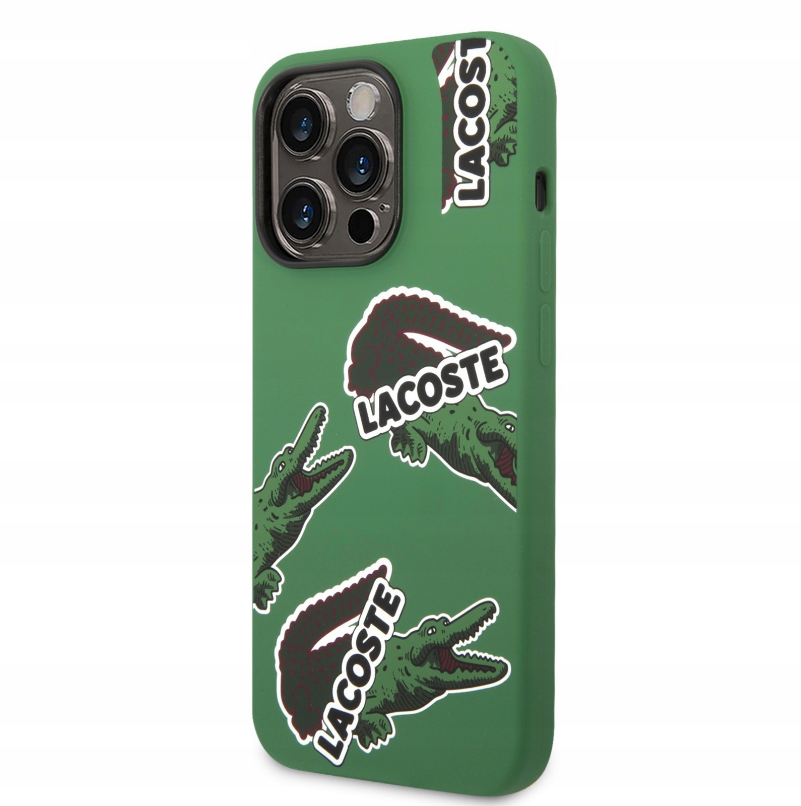 Pouzdro Lacoste pro Apple iPhone 14 Pro, elegantní zelená zadní kryt, cover