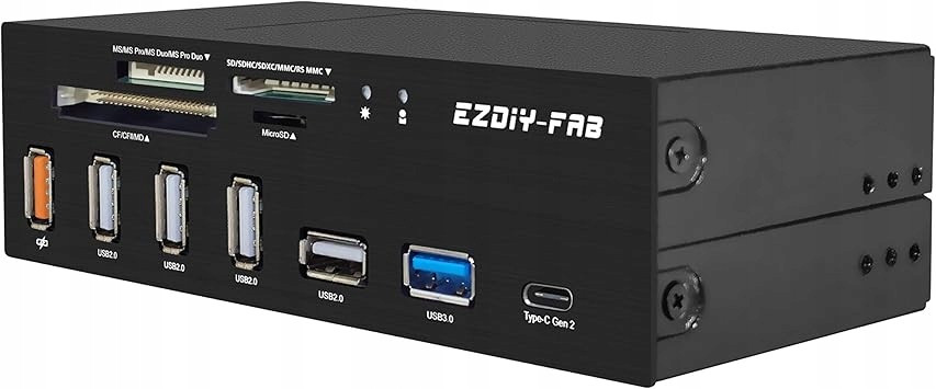 Ezdiy-fab Usb Hub přední panel čtečka karet,SD karta Ms XD Cf TF,Gen2 typC