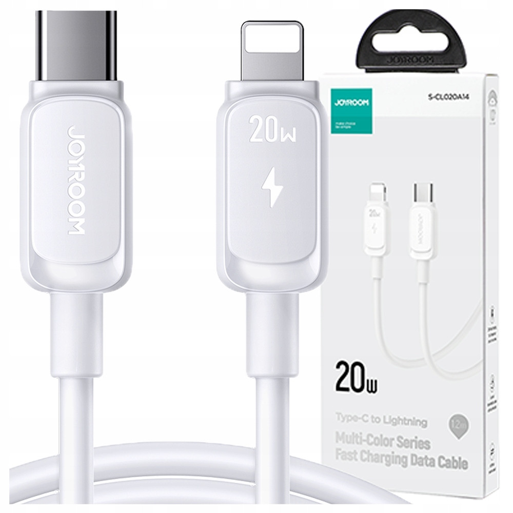 Joyroom Kabel Dlouhý Odolný Usb C Lightning 20W 1,2 M Bílý