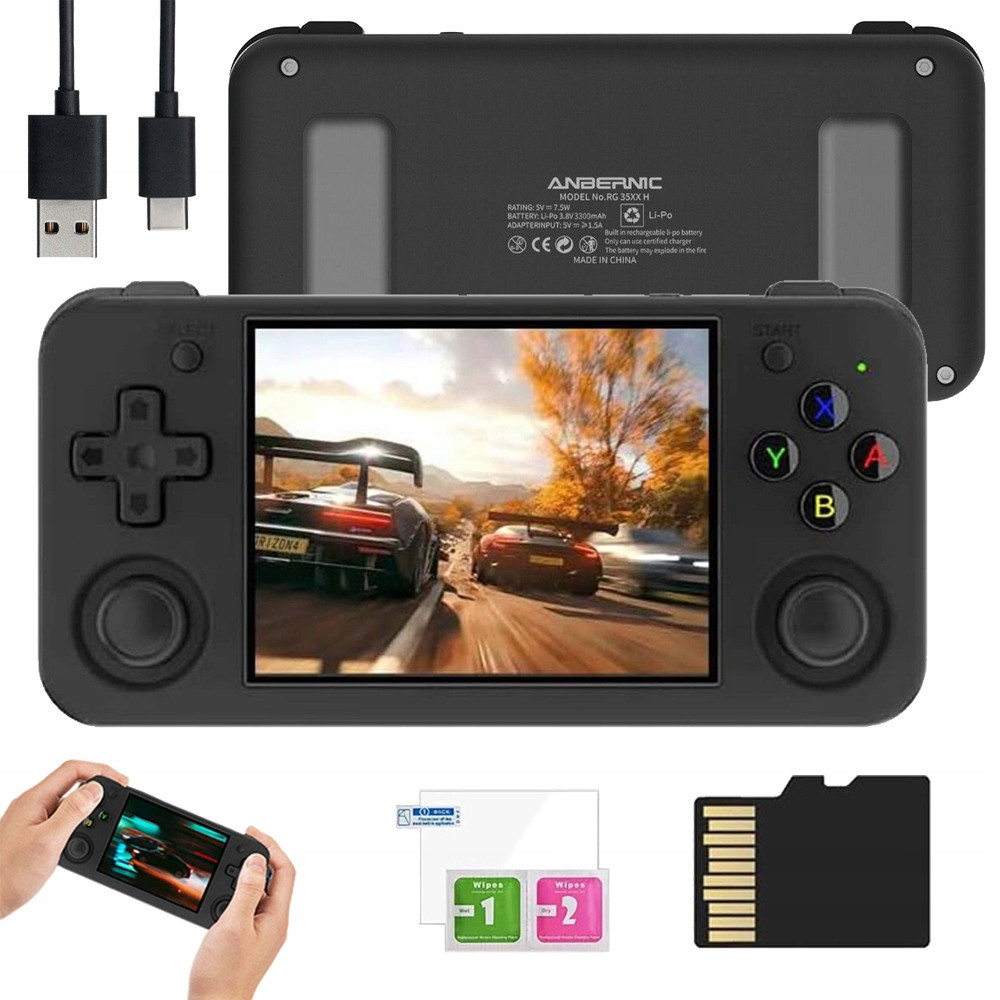 Přenosná Retro Herní Konzole RG35XX Wi-fi Bluetooth 64GB S 5500 Hrami