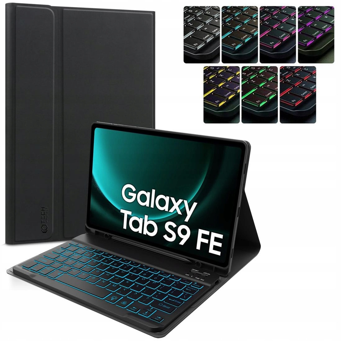 Pouzdro Bluetooth Rgb klávesnice pro Galaxy Tab S9 Fe 10.9, pouzdro
