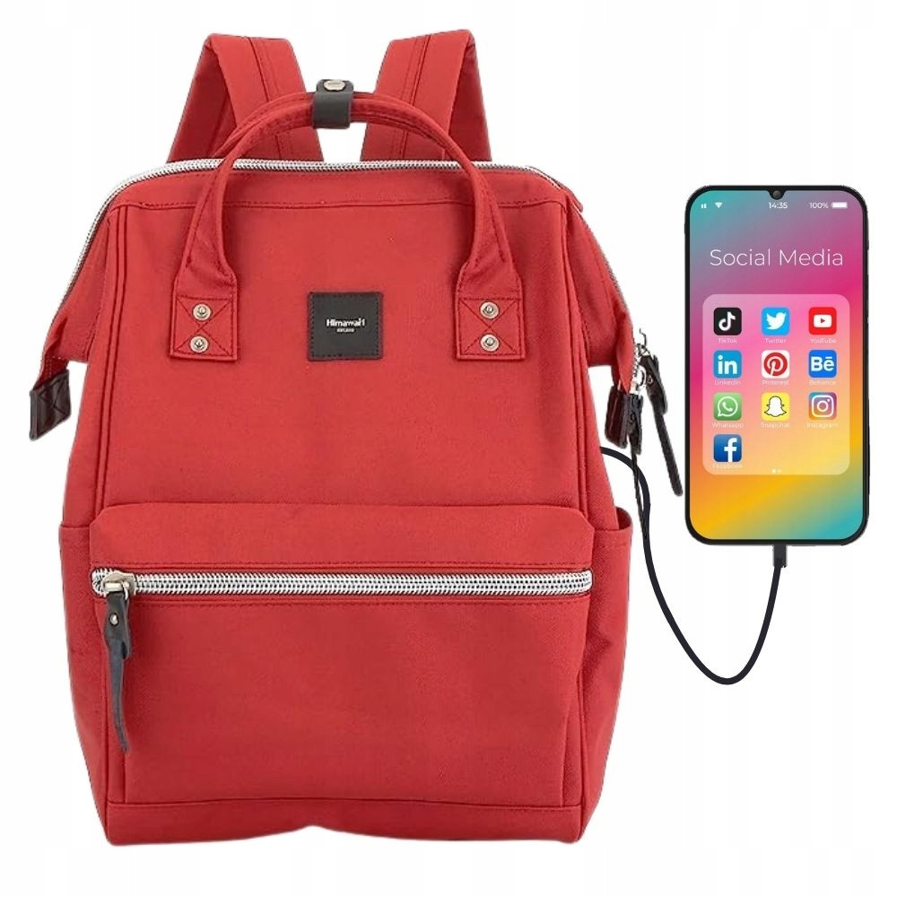 Himawari městský batoh do školy práce Usb port