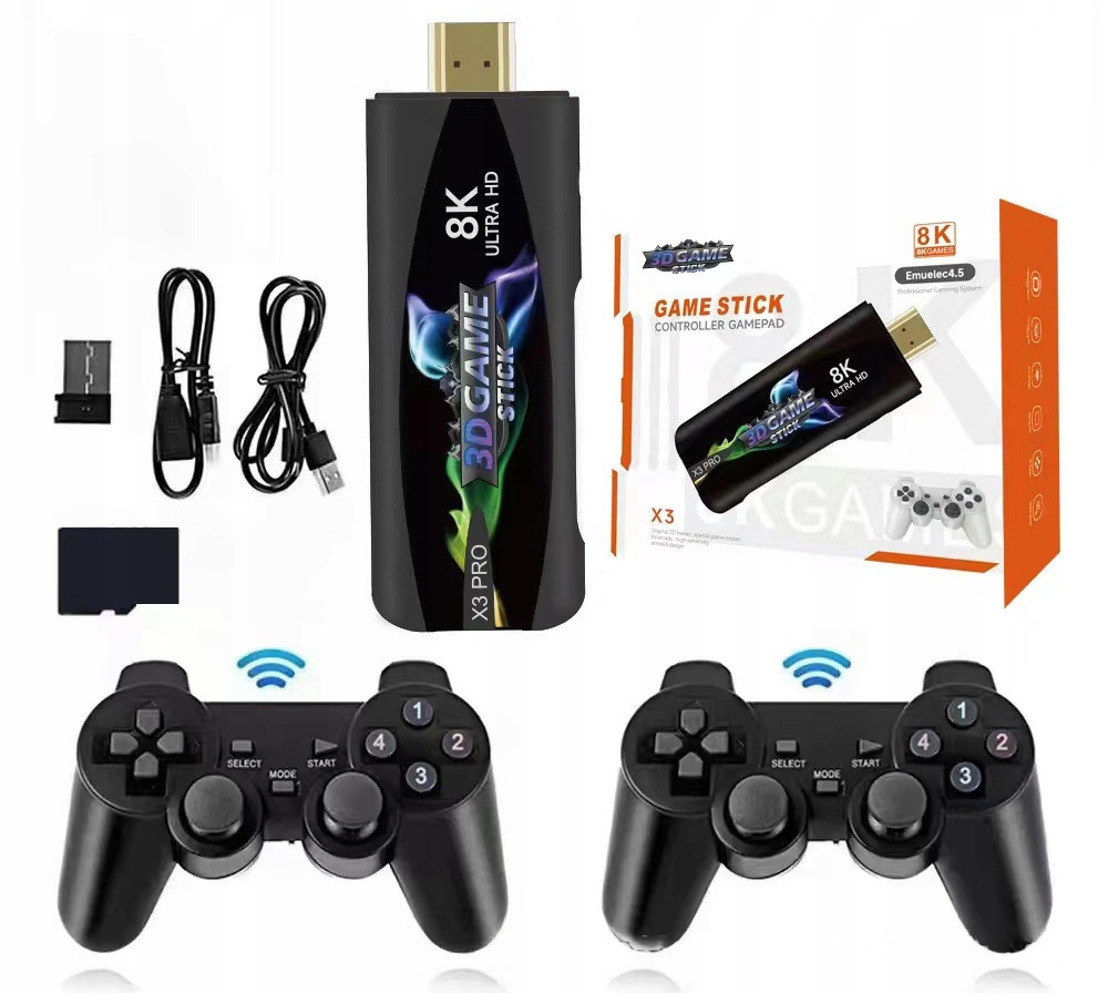 Konsola Retro X3 Pro Hdmi Game 64GB 40kGier menu s polskim a czeskim