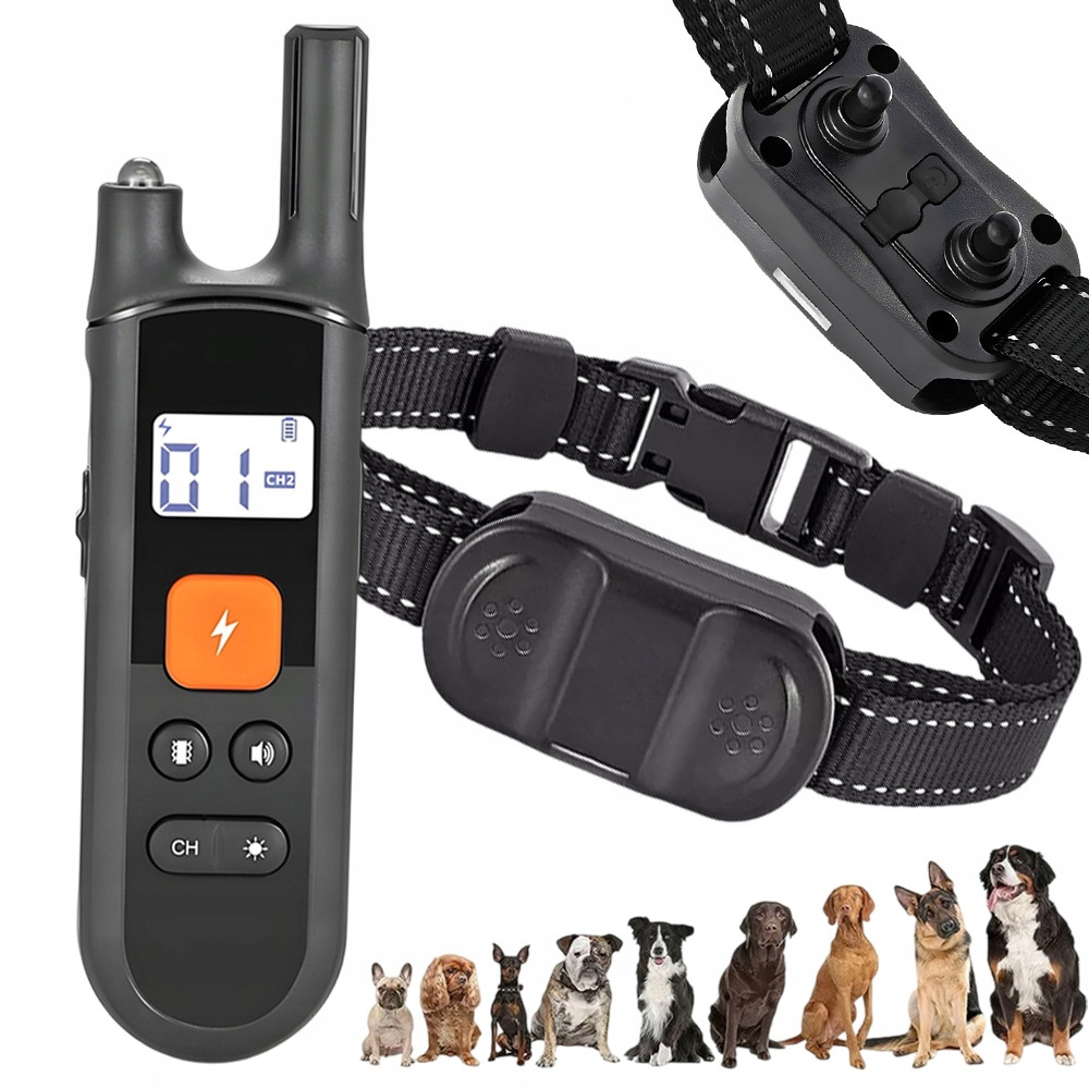 Elektrický výcvikový obojek pro psa Vodotěsný trenér psů Pilot 800m